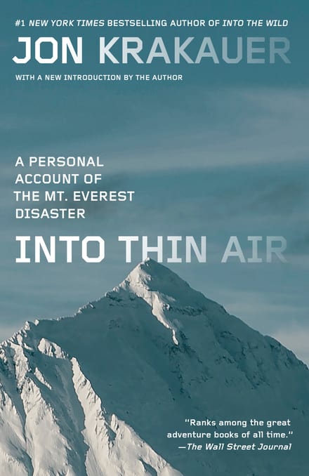 Into Thin Air: A Personal Account of the Mount Everest Disaster cover